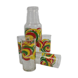 Carafe and vintage glasses from the 70s