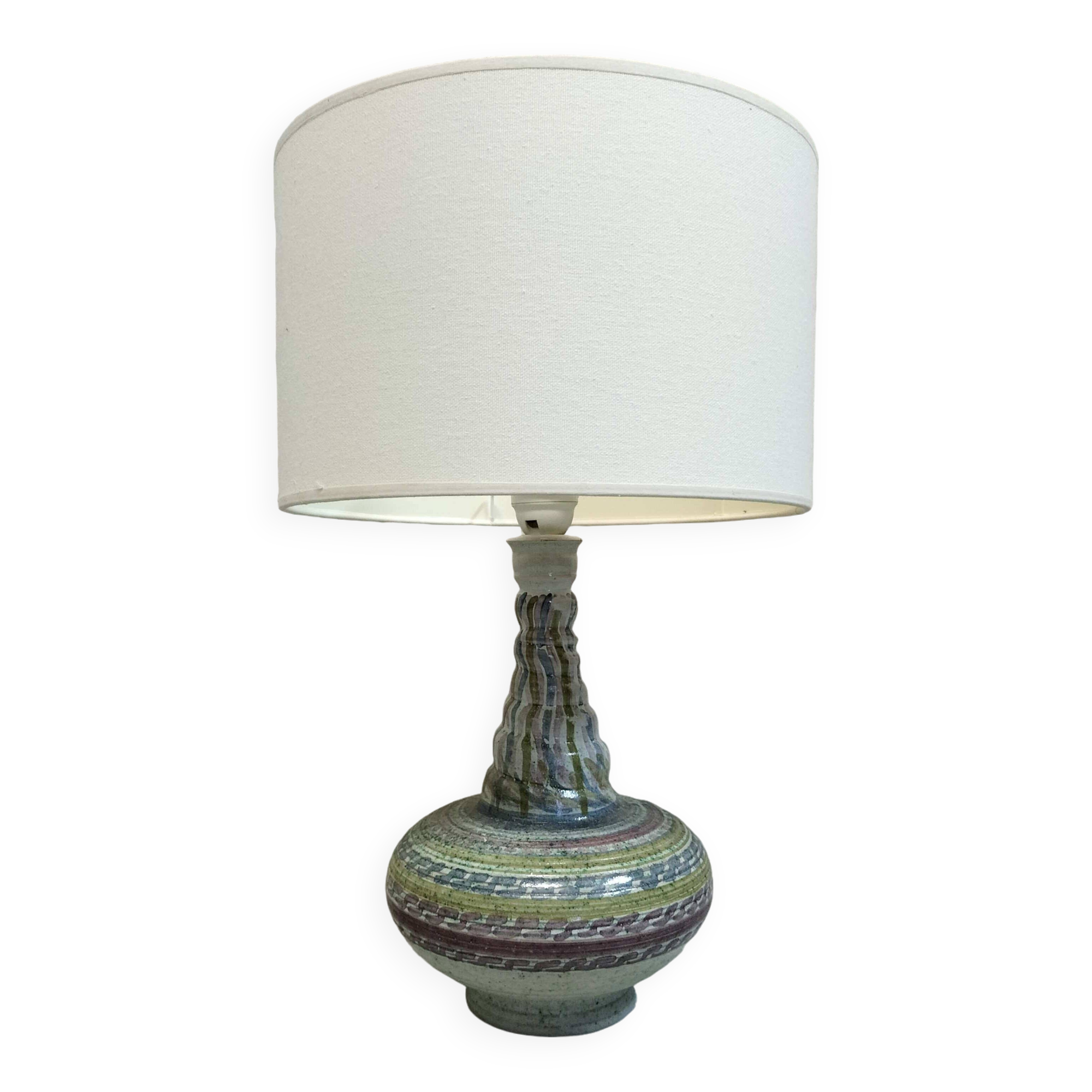 Lampe de table en céramique émaillée