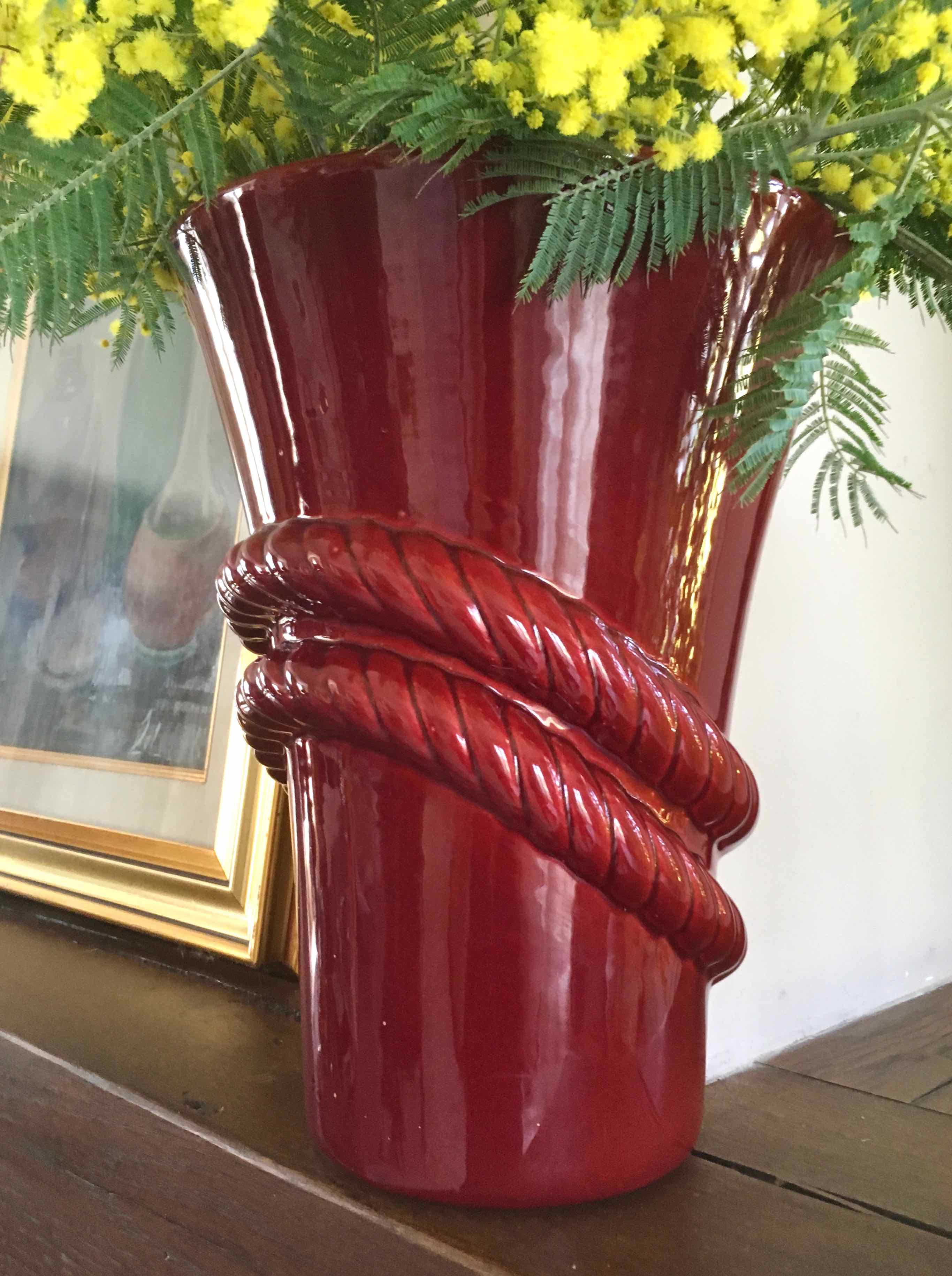 Purple ceramic vase 1960