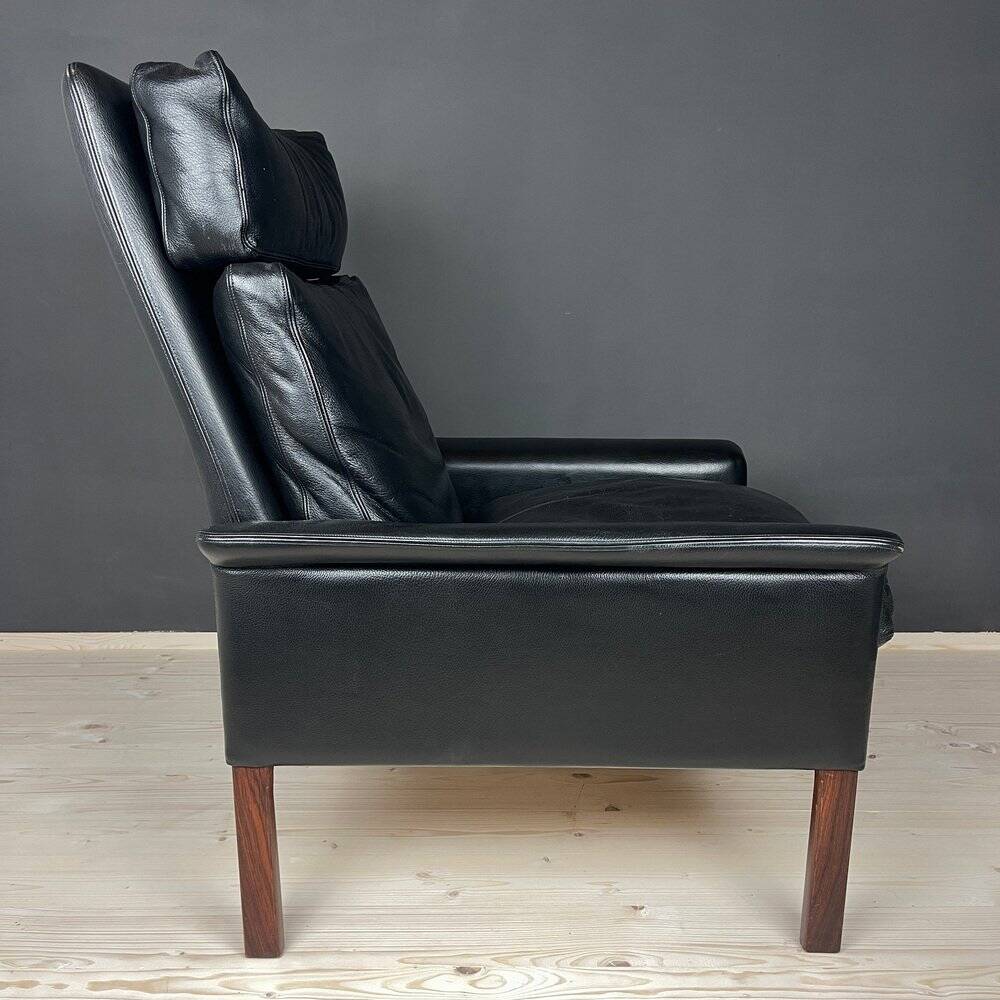 Ensemble de fauteuil lounge et ottoman Mod. 500 attribué à Hans Olsen pour Vatne Møbler, Danemark, années 1960