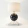 Architectural Stepped Lucite Lamp with Faux Marble Glass Sphere 1970s