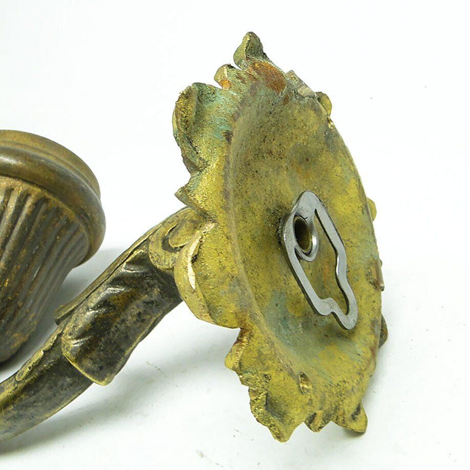 Antique wall lamp in metal, 1890s