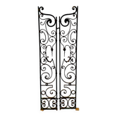 Set of two hammered wrought iron doors, 20th century