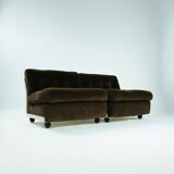 2 Mario Bellini for C&B Italia Modular 'Amanta' Seating Elements in Brown