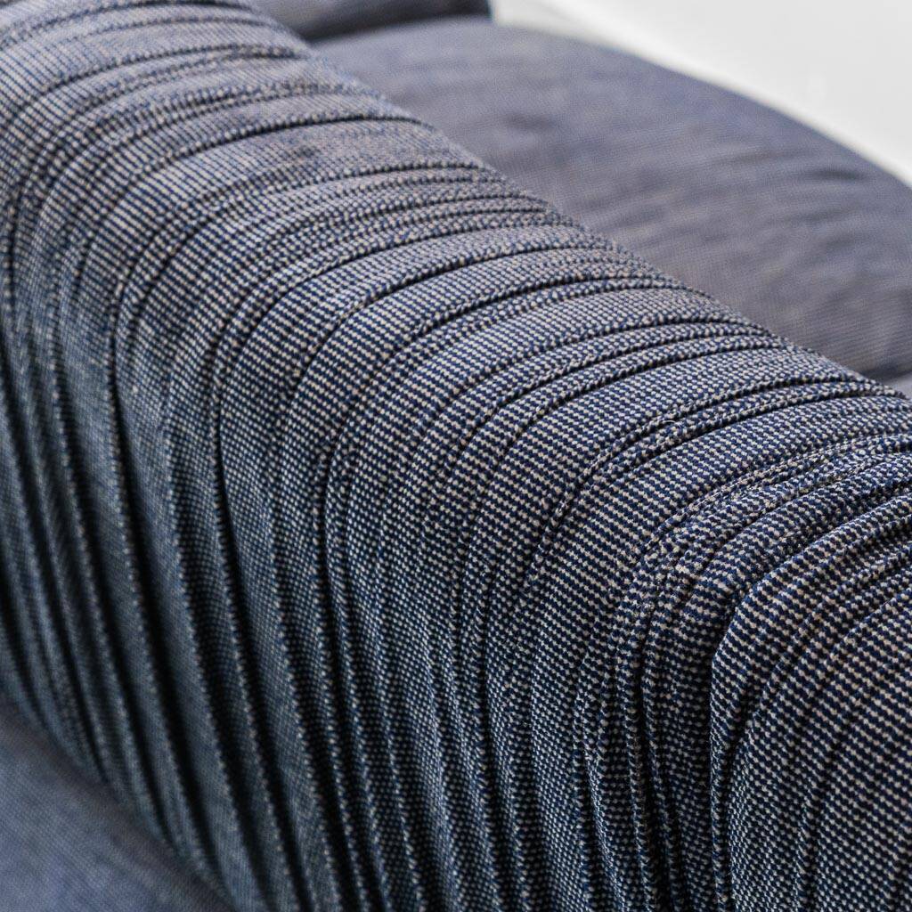 4-seater modular blue fabric sofa 1970s vintage modernism