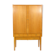 Armoire de placage en chêne original, faite sur commande conception, Tchécoslovaquie années 1980