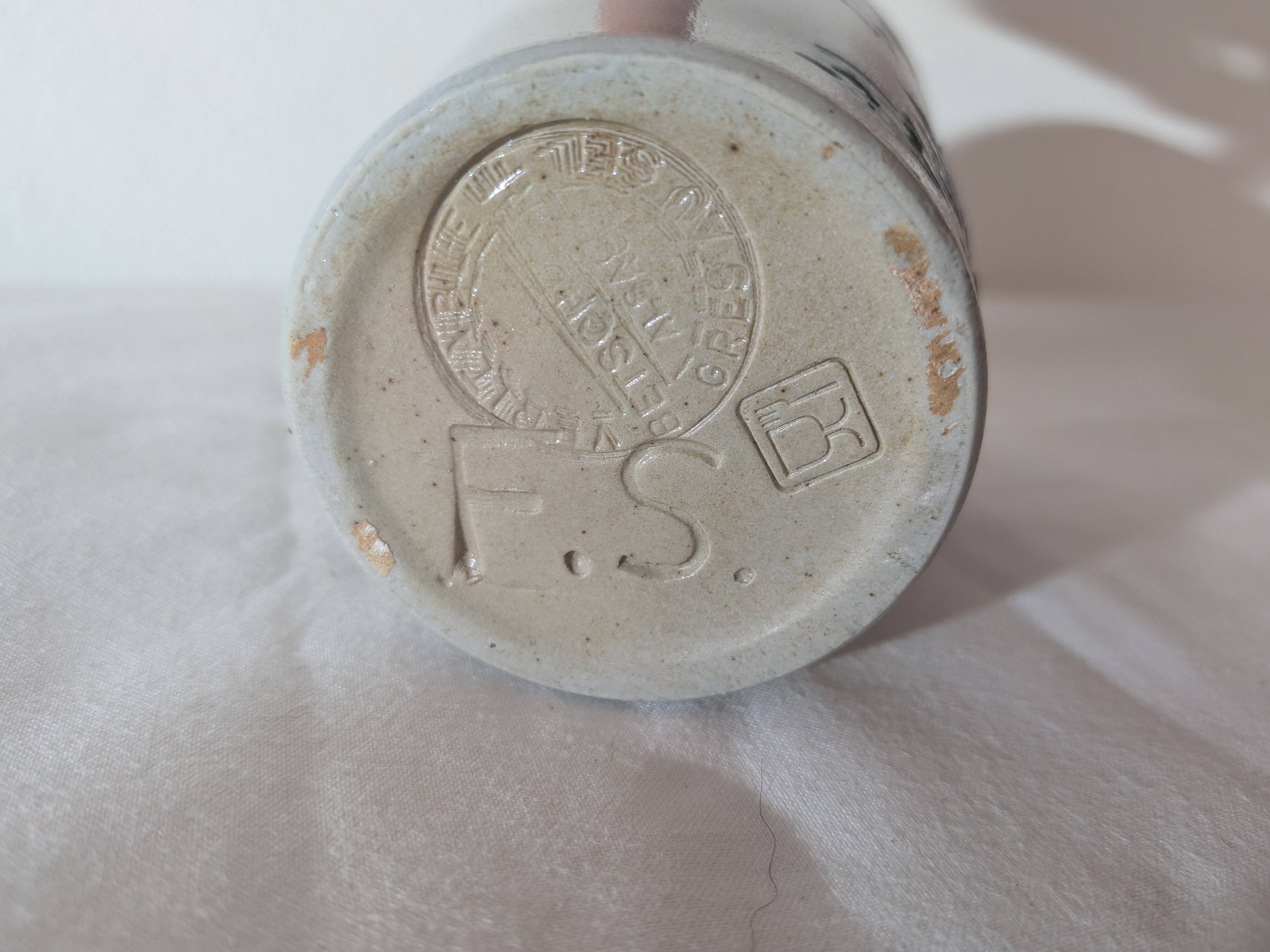 Gobelet vintage Fortuné Schmitter - Betschdorf - Grès au sel D'alsece