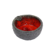 Fat Lava Pottery Ceramic Ashtray Bright Red Plem Vintage 13cm