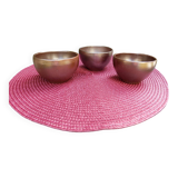 Set of 3 small Norman pottery bowls