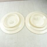 Lot of 2 plates with footouche décor Selestat, Schlettstadt, from Sarreguemines