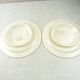 Lot of 2 plates with footouche décor Selestat, Schlettstadt, from Sarreguemines