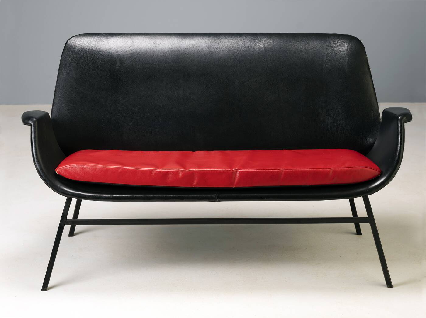 Leather Living Room Set, 1960s, Czechoslovakia