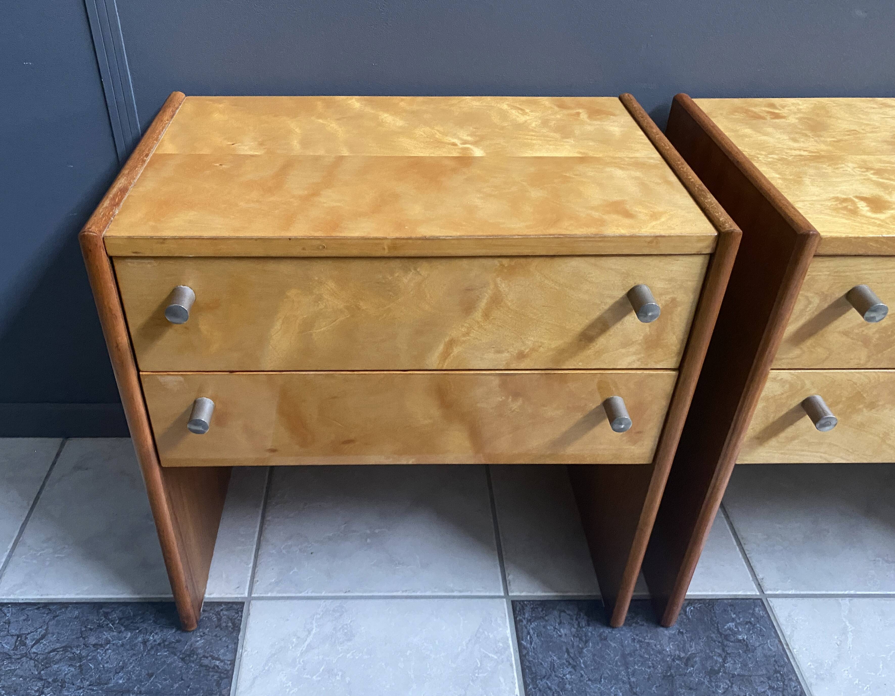 2 Halabala bedside tables, Loznice femina model, 1960