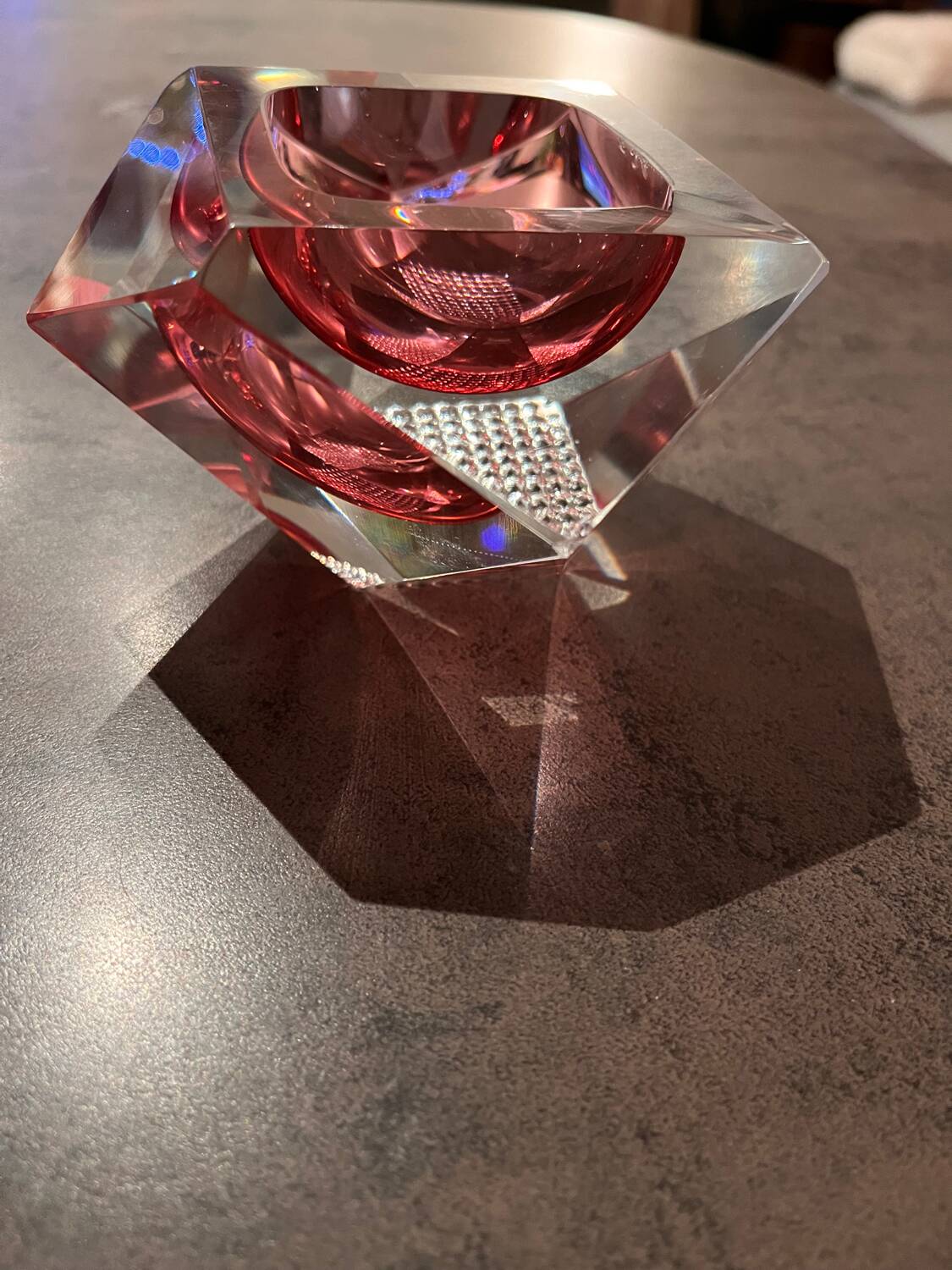 Sommerso Flavio Poli ashtray for Seguso, Murano 60s