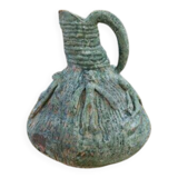 Designer ceramic vase in terracotta signed 1968