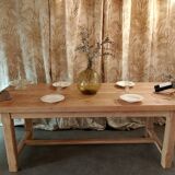 Table de ferme en chêne massif