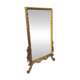 Miroir ancien dessus de commode ou entre deux fenêtres, bois sculpté XVIIIe siècle