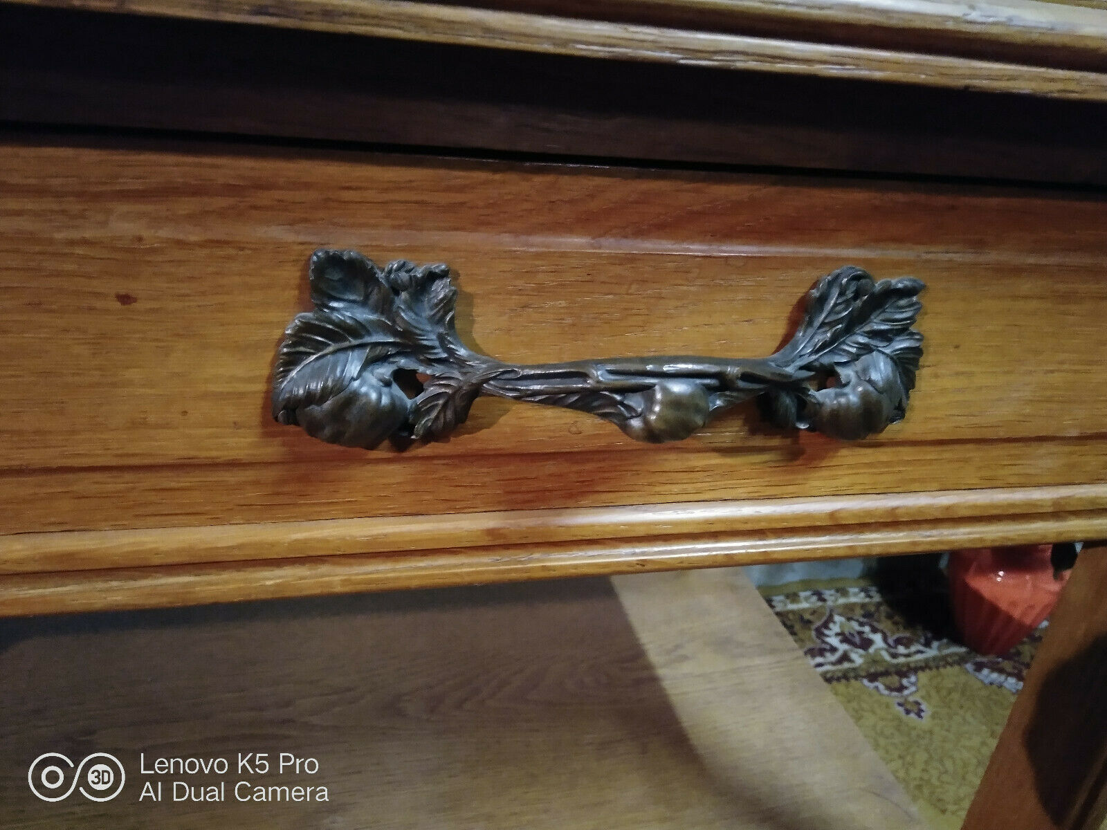 Art Nouveau oak dessert