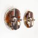Stunning large pair of Murano glass and chrome wall lights by Mazzega