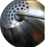designer chrome metal floor lamp