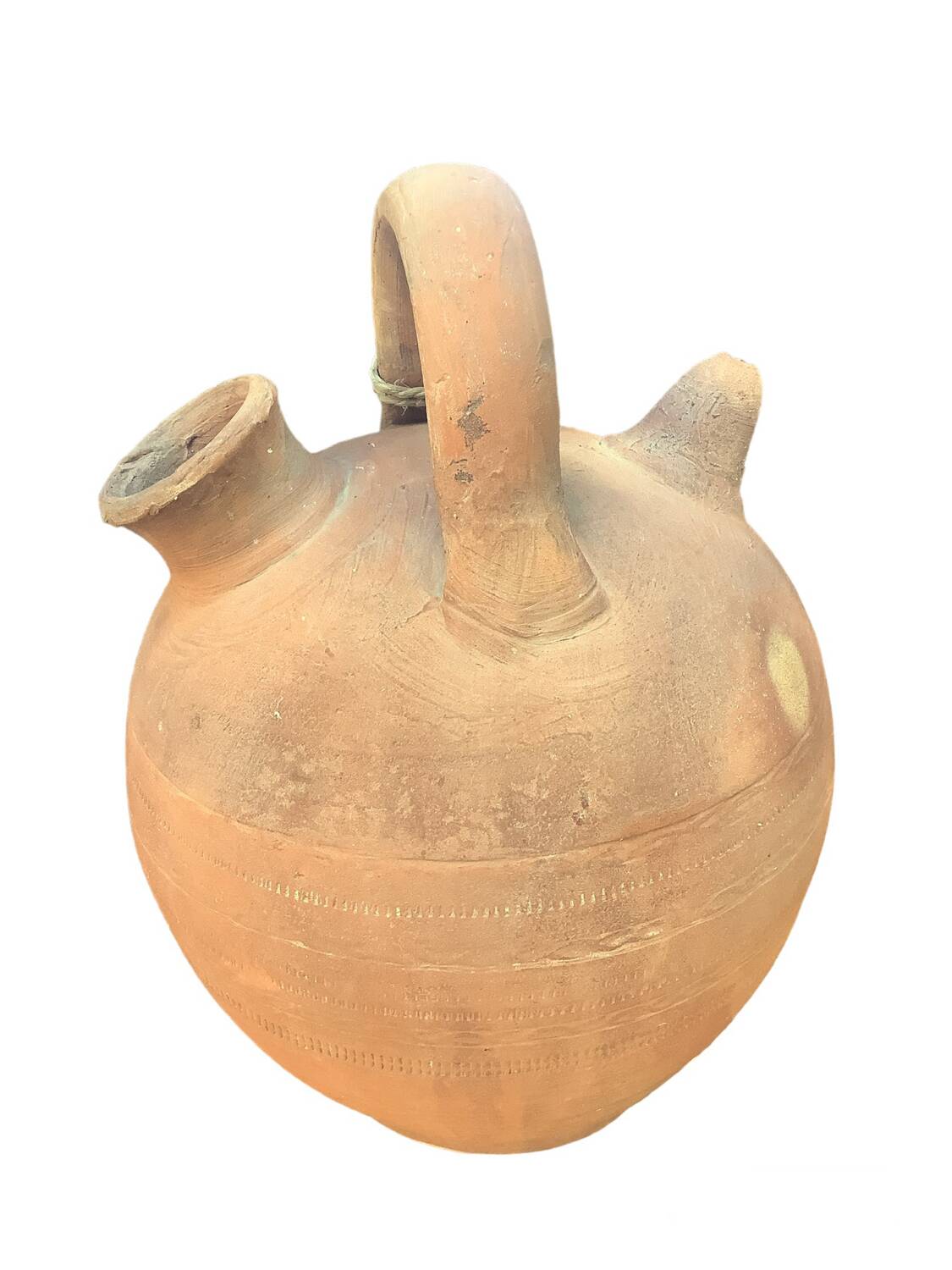 Old terracotta jug called "Gargoulette"