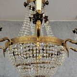 Louis XV style hot air balloon or basket chandelier circa 1900