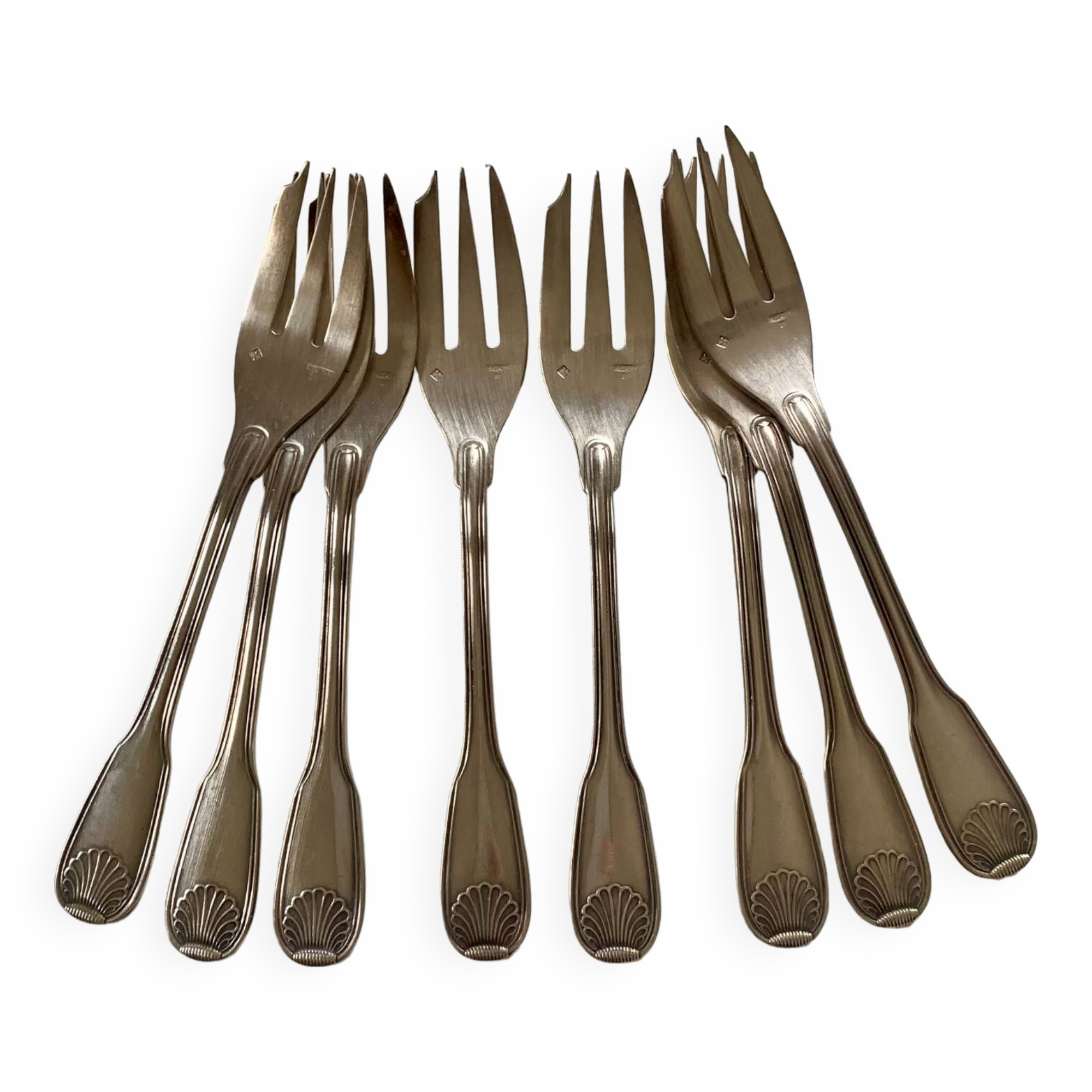 8 small Argental goldsmith forks