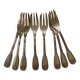 8 small Argental goldsmith forks