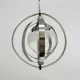 Mid-century glass sphere hanging pendant glass lamp design 1970’s space age Italy