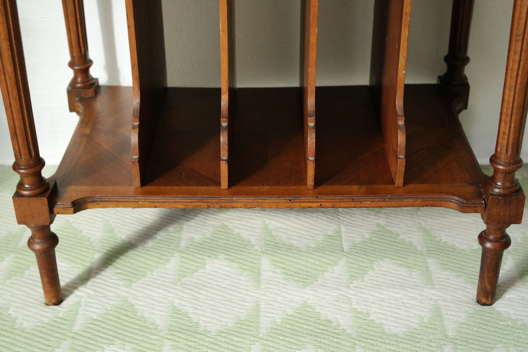 Louis XVI style music cabinet in walnut, 20th century.