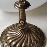 Pair of anthropomorphic candlesticks/Servants of the king holding the flame. In gilded bronze