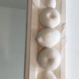 Unique decorative plaster mirror with fruit decorations