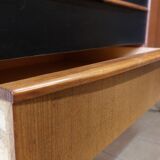 Enfilade scandinave vintage en teck avec portes à rideau