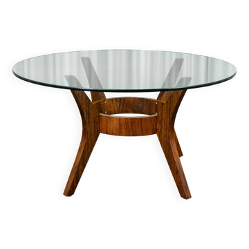 Table basse ronde pied araignée Mid Century