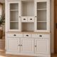 Buffet vitré en pin relooké