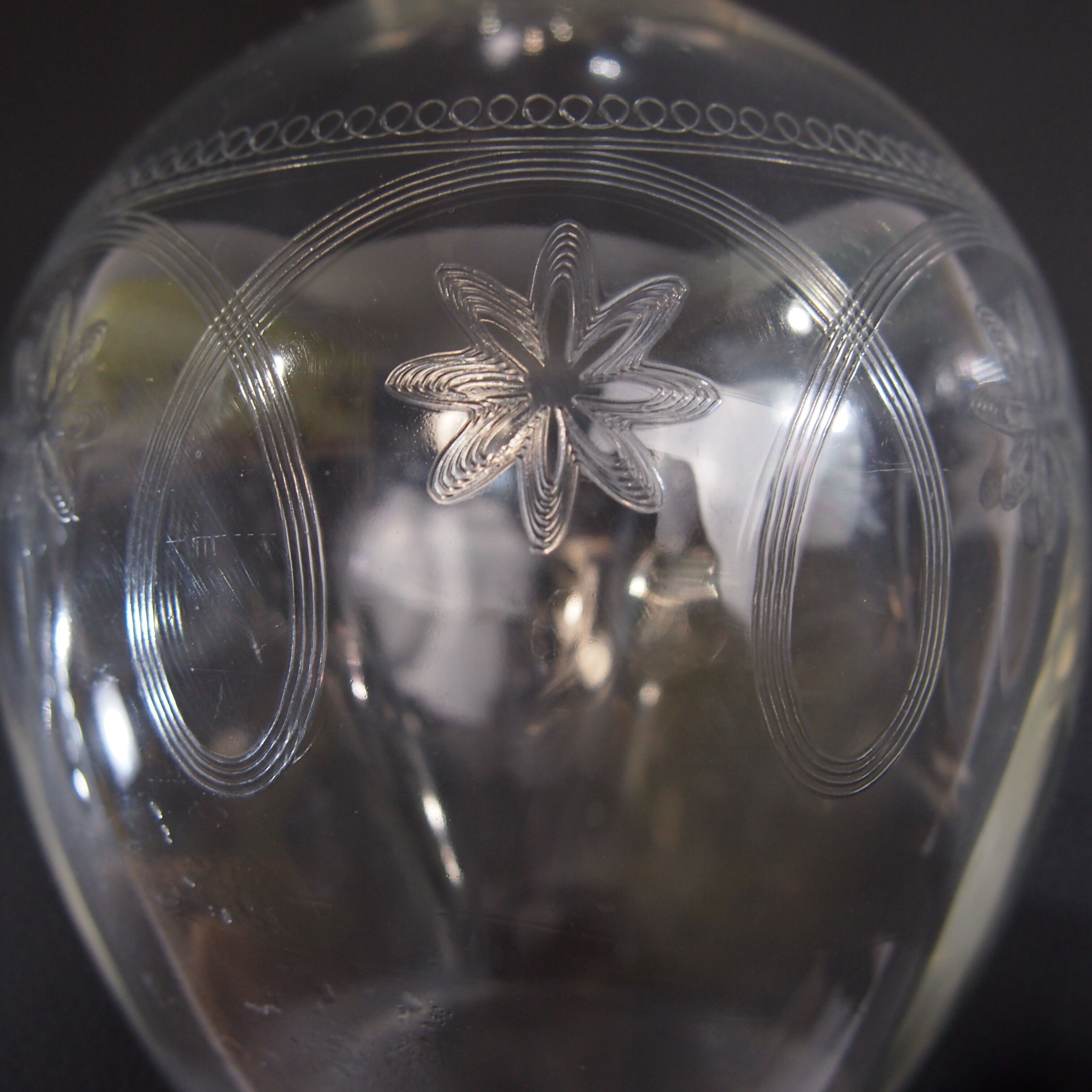 Pair of glass decanters