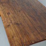Antique Fruitwood & Oak Early 20th Century French Rustic Farmhouse Dining Table