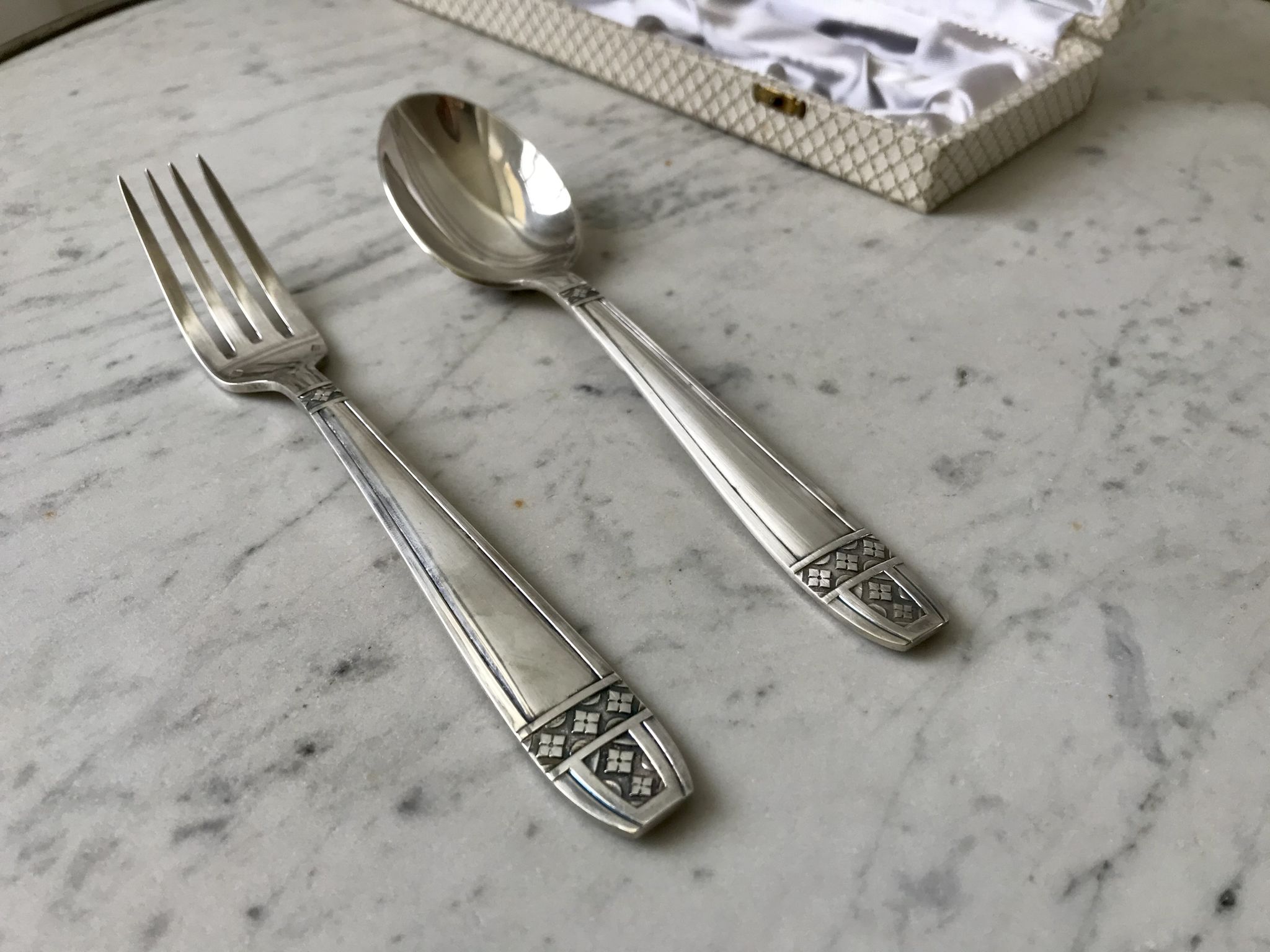 Duo de couverts en argent anciens