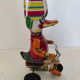 Duck mechanical toy with tinplate metal key