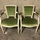 Paire de fauteuils louis XVI vert