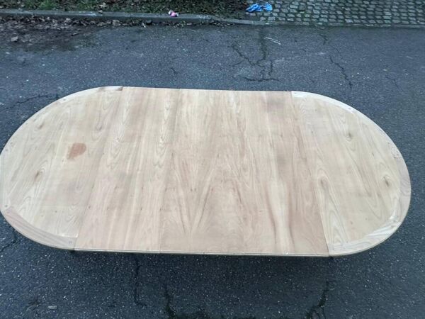 Table à manger ronde extensible Louis XVI du 19ème rénovée 215cm