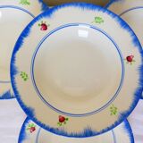4 deep plates from Gien, Bagatelle model 210746