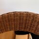 round woven rattan mirror, 1960s