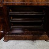 Small Secretary in Burl Mahogany Veneer, Restoration Period – Early 19th Century