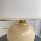 Earthenware lamp, fabric cable, fabric lampshade