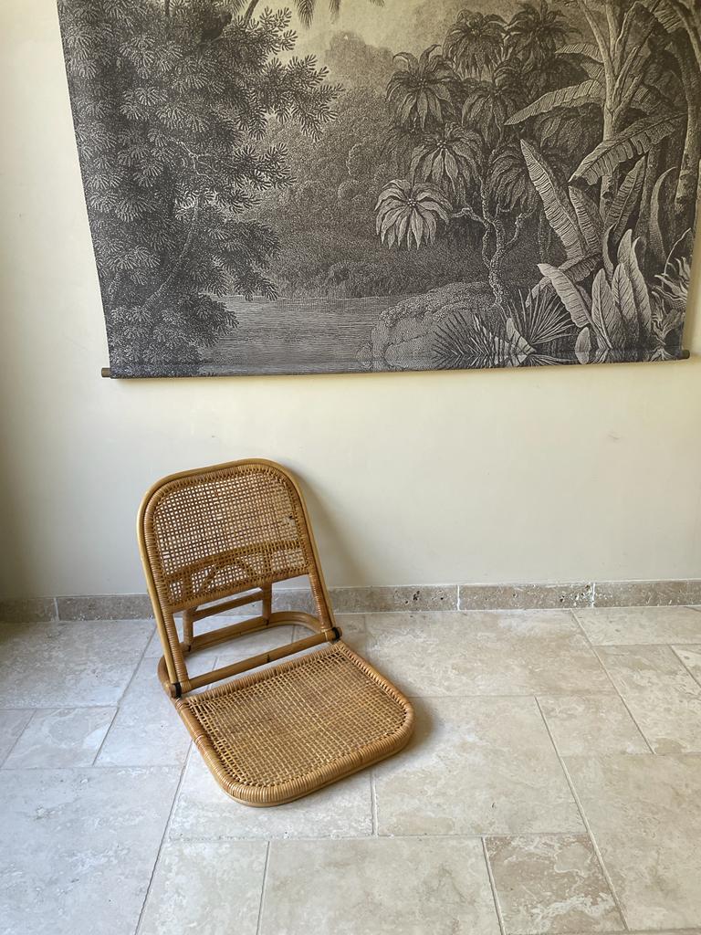 Rattan floor chair - deckchair