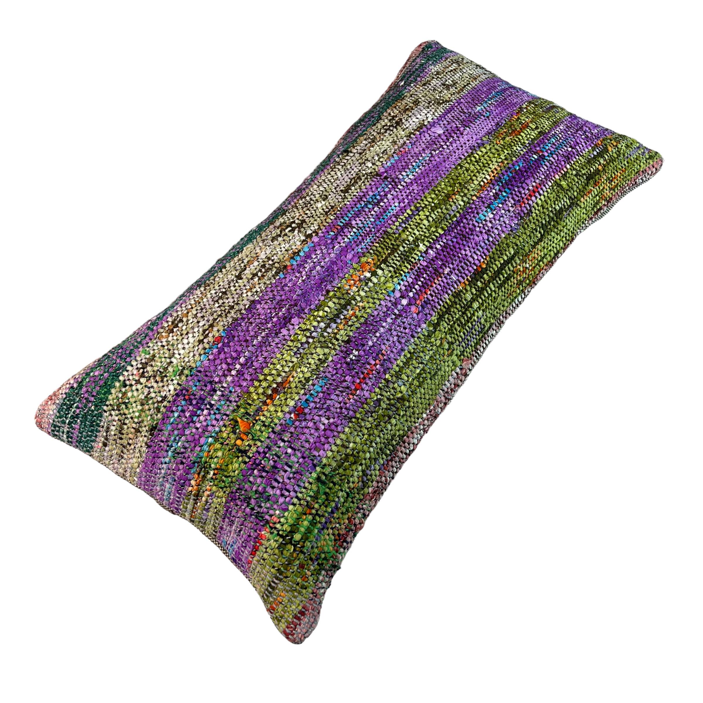 Vintage turkish kilim cushion cover , 30 x 60 cm