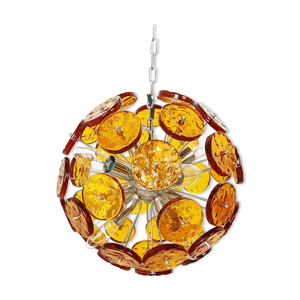 Lustre Spoutnik en verre de Murano
