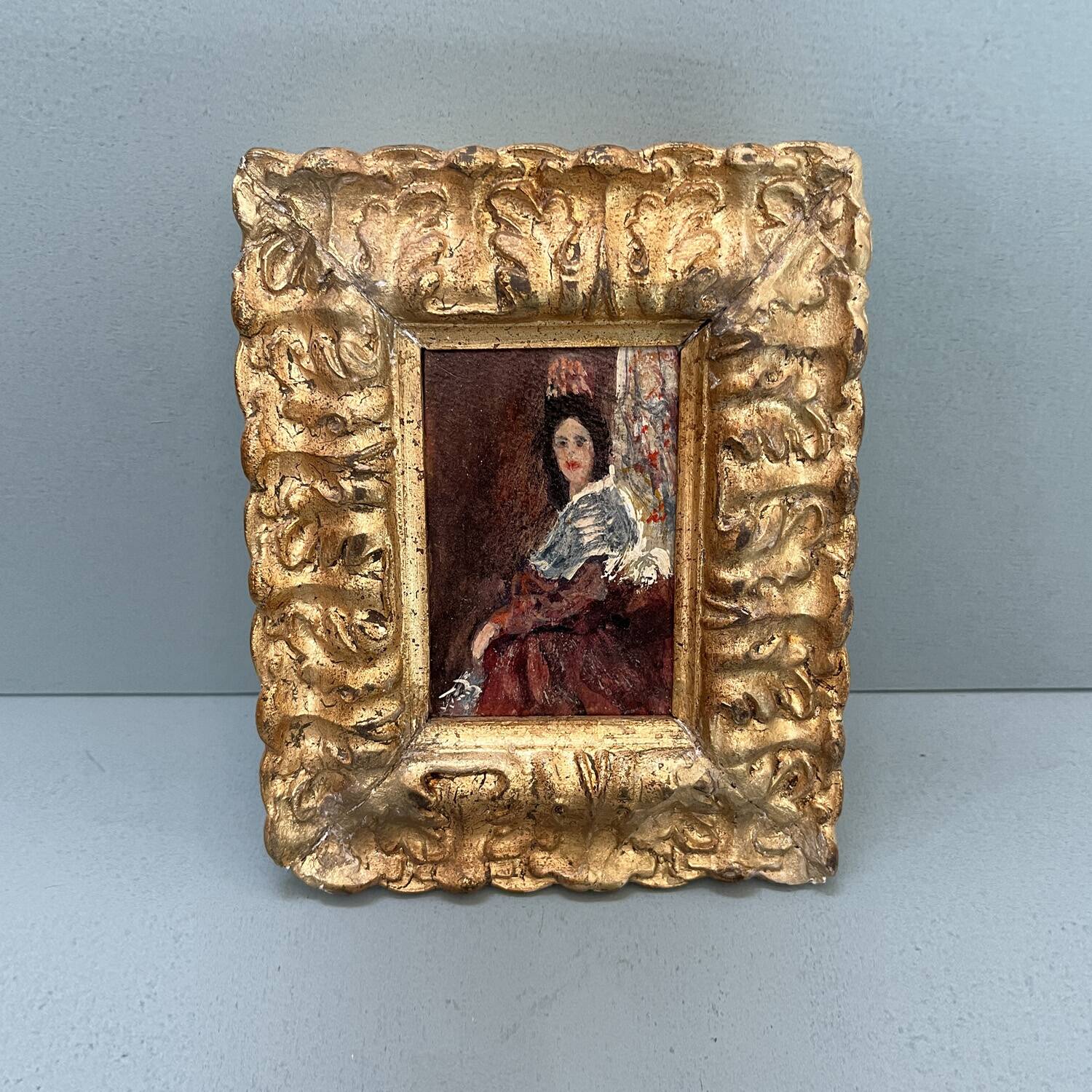 Table from the early 20th century "The Spanish Woman" signed JJB