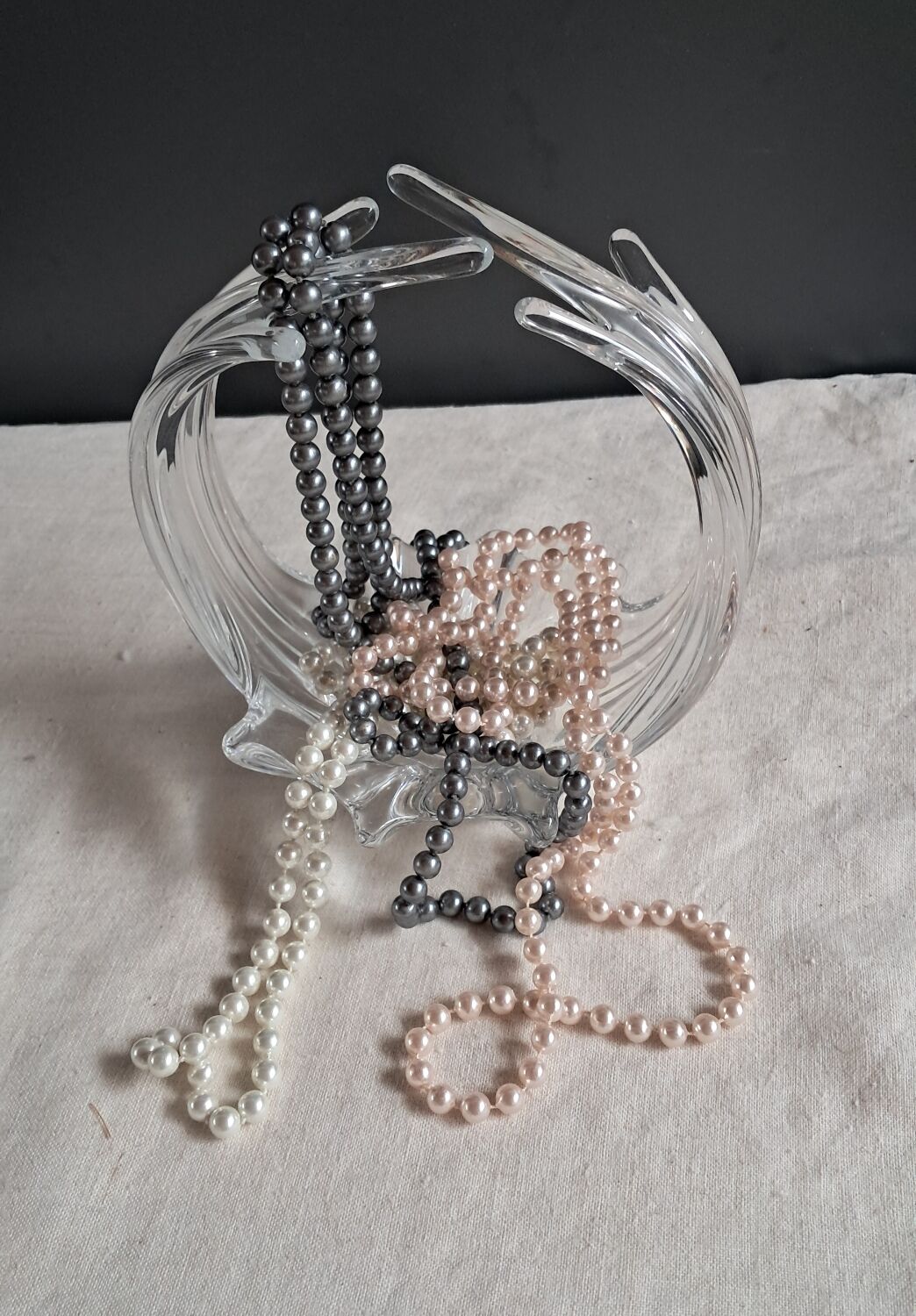 Art Deco crystal basket